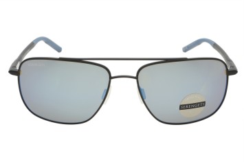 Serengeti Tellaro 8819 (Matte Black/Black/Blue) Gepolariseerd, Spiegelcoating